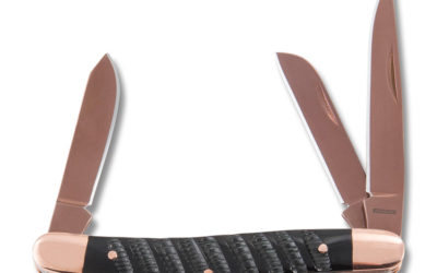 Copper Ridge Medium Stockman Genuine Buffalo Jigged Horn Handle