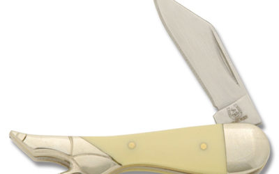 Small Lady Leg Yellow Composition Handle