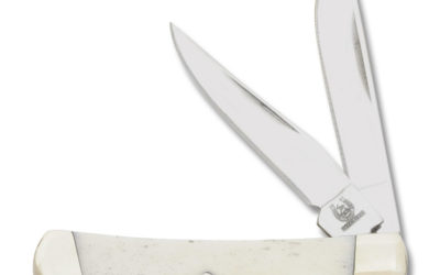 Mini Trapper White Smooth Bone Handle