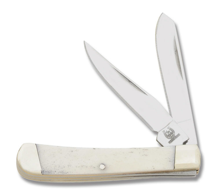 Mini Trapper White Smooth Bone Handle