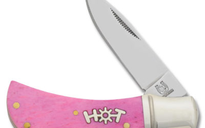 Mustang Pocket Lockback Pink Smooth Bone