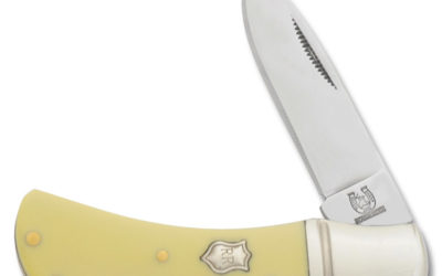 Pocket Lockback Yellow Composition Handle