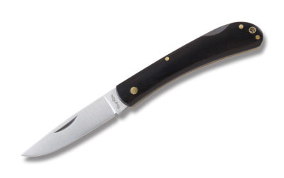 4 Inch Lockback Black Wood Handle