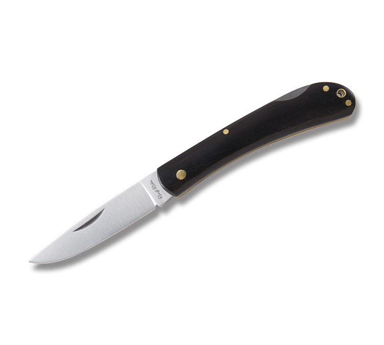 4 Inch Lockback Black Wood Handle