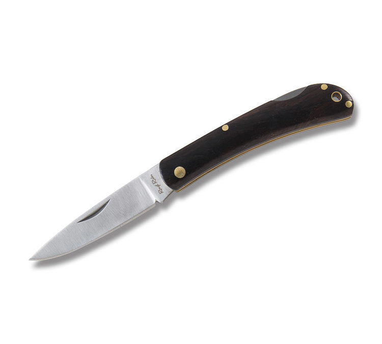 3.375 Inch Lockback Black Wood Handle