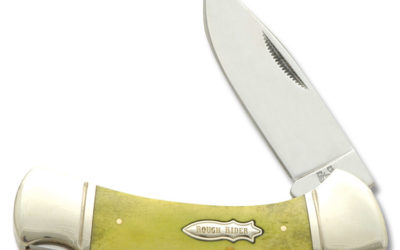 Lockback Lime Green Smooth Bone Handle