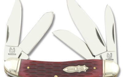 5 Blade Sowbelly Red Jigged Bone Handle