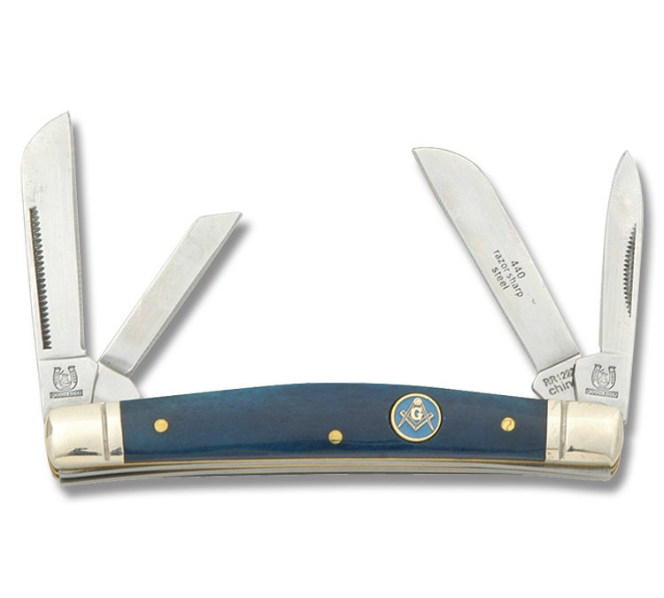 A Tribute to Free Masonry Congress Blue Smooth Bone Handle