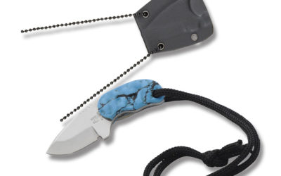 Mini Neck Knife Imitation Turquoise Handle