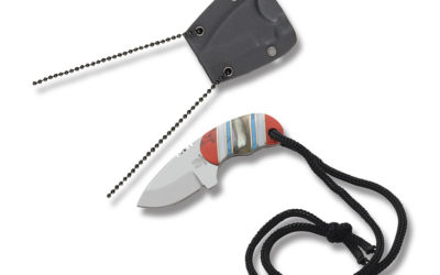 Mini Neck Knife Synthetic Turquoise Synthastone Handle