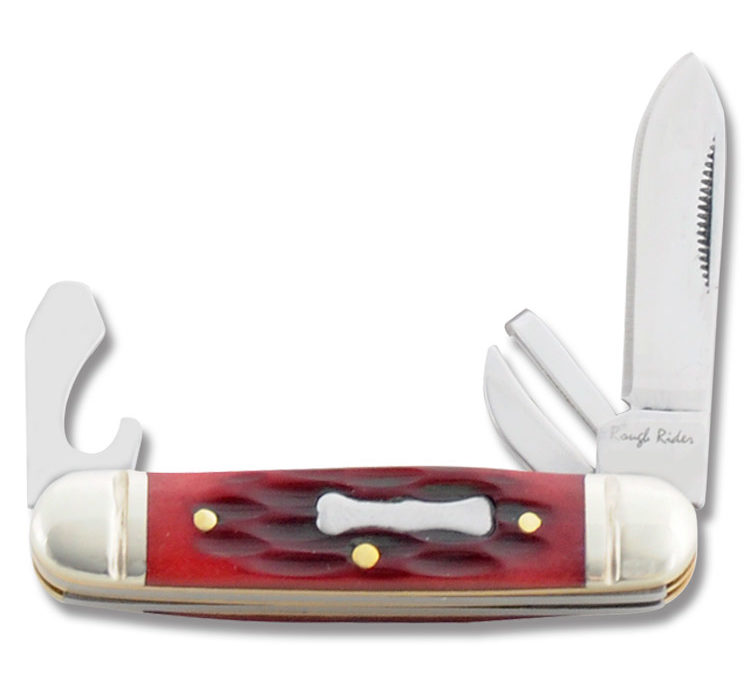 Mini Scout Red Jigged Bone Handle