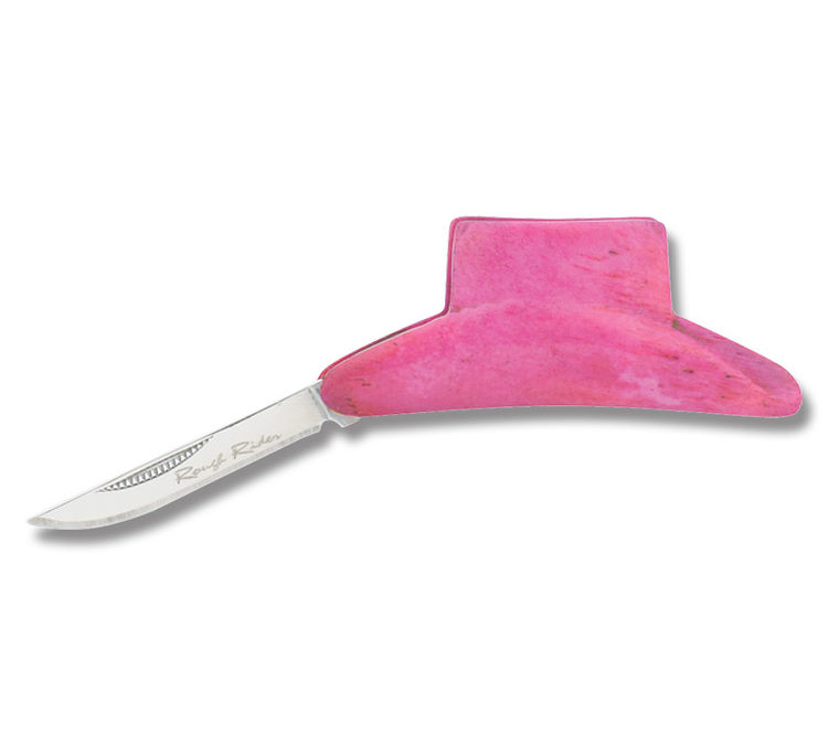 Cowboy Hat Novelty Pink Smooth Bone Handle