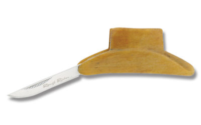 Cowboy Hat Novelty Knife Tobacco Bone Handle