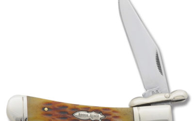 Swing Guard Lockback Amber Jigged Bone Handle