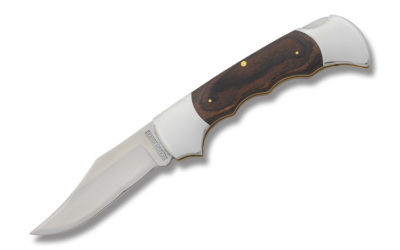 Heavy Hunter Series Big Man Large Lockback Polished Wood Handle