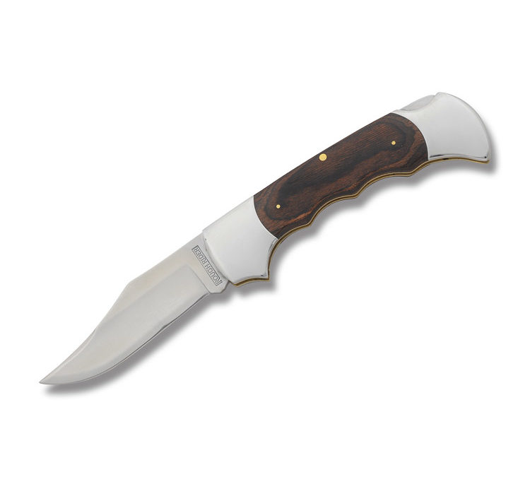 Heavy Hunter Series Big Man Large Lockback Polished Wood Handle