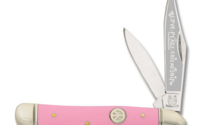 Love Peace Friendship Peanut Pink Smooth Composition Handle