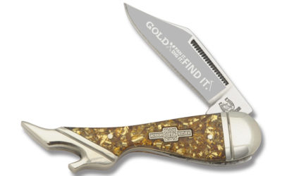Strike It Rich Lady Leg Gold Flake Acrylic Handle