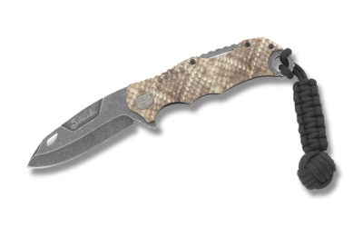 Sidewinder Linerlock Rattlesnake Design Handle
