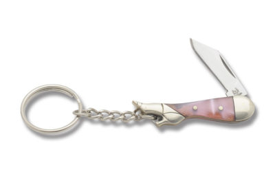 Jacks Lady Leg Keychain Chain Pink Celluloid Handle