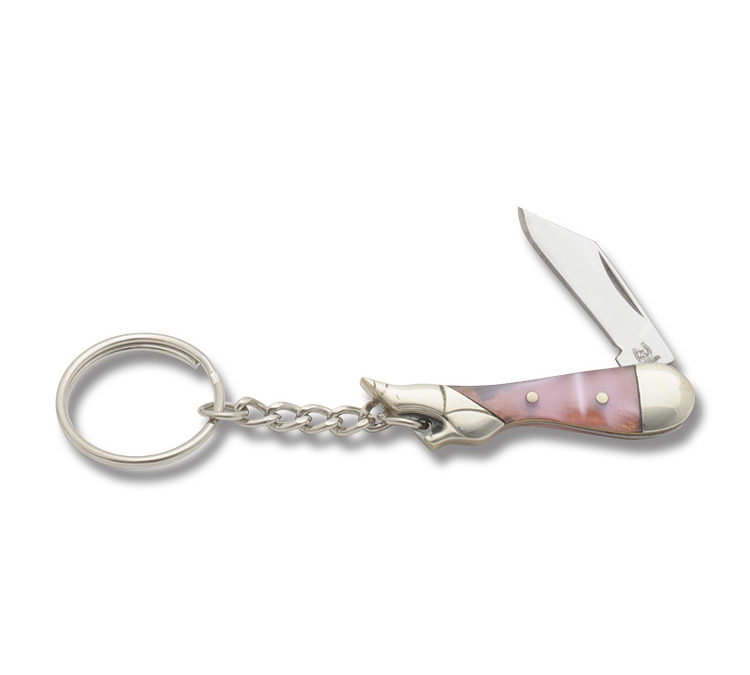 Jacks Lady Leg Keychain Chain Pink Celluloid Handle