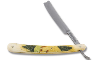 King of the Forest Straight Razor Natural Bone Handle
