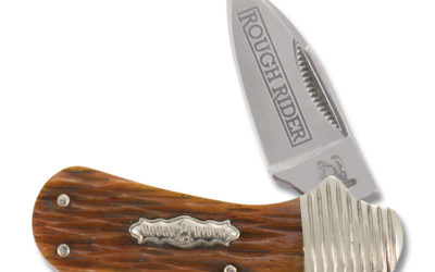 Bolster Stripes Cub Lockback Peach Seed Bone Handle