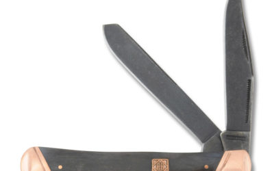 Copper Bolster Trapper Black Smooth Bone Handle