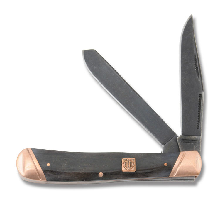 Copper Bolster Trapper Black Smooth Bone Handle