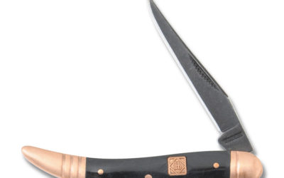 Copper Bolster Small Toothpick Black Smooth Bone Handle