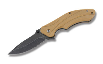 Linerlock Desert Tan Synthetic Handle