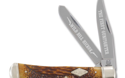 First Gunfighter Wild Bill Hickok Trapper Honeycomb Jigged Bone Handle