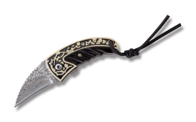 Fancy Folder Linerlock Karambit Black Wood Handle