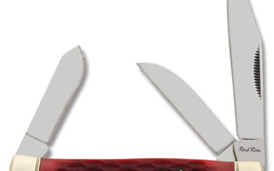 Pocket Stockman Red Jigged Bone Handle