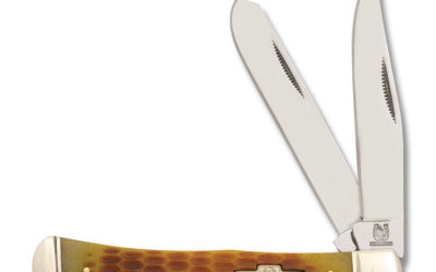 Trapper Amber Jigged Bone Handle