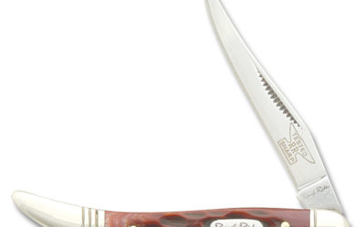 Baby Toothpick Red Jigged Bone Handle