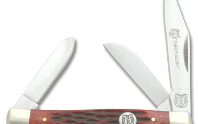 Small Stockman Red Jigged Bone Handle