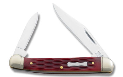 Baby Copperhead Red Jigged Bone Handle