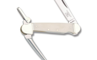Locking Marlin Spike White Smooth Bone Handle