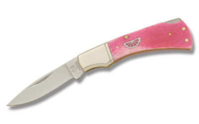 Lockback Pink Lemonade Bone Handle