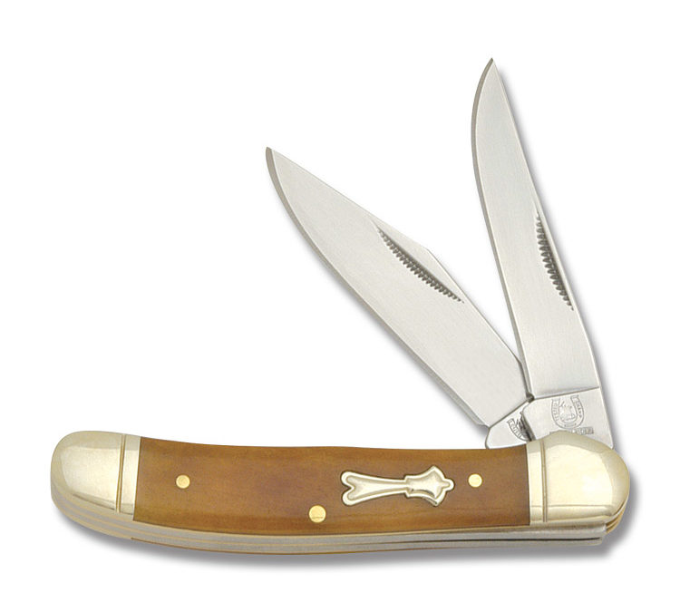 Copperhead Amber Jigged Bone Handle