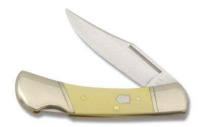 Lockback 3.75 Inch Yellow Composition Handle