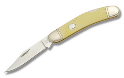 Lockback Sowbelly Yellow Composition Handle
