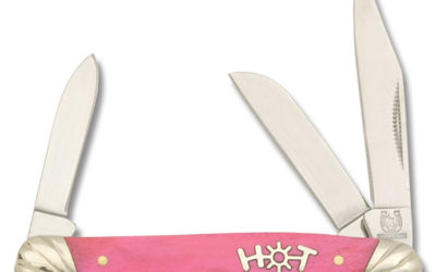 Small Stockman Hot Pink Smooth Bone Handle