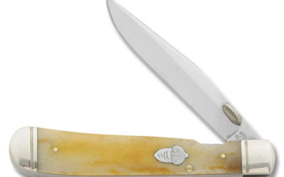 Outdoorsmen Series Linerlock Trapper Smooth Tobacco Bone Handle