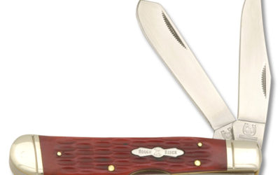 Trapper Lockback Red Jigged Bone Handle