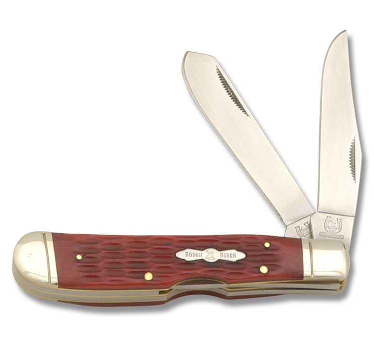 Trapper Lockback Red Jigged Bone Handle