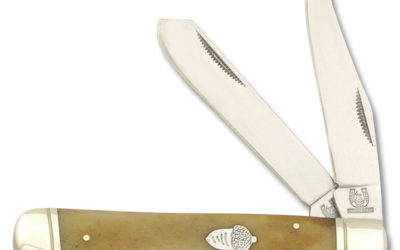 Trapper Lockback Tobacco Smooth Bone Handle