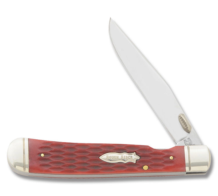 Trapper Linerlock Red Jigged Bone Handle