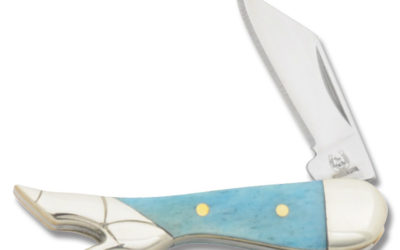 Mini Lady Leg Turquoise Smooth Bone Handle